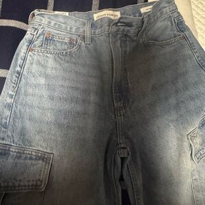 Denim Forum womens farah Relaxed Blue Jeans